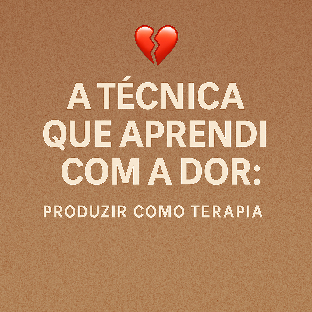 A Técnica Que Aprendi Com a Dor: Produzir Como Terapia