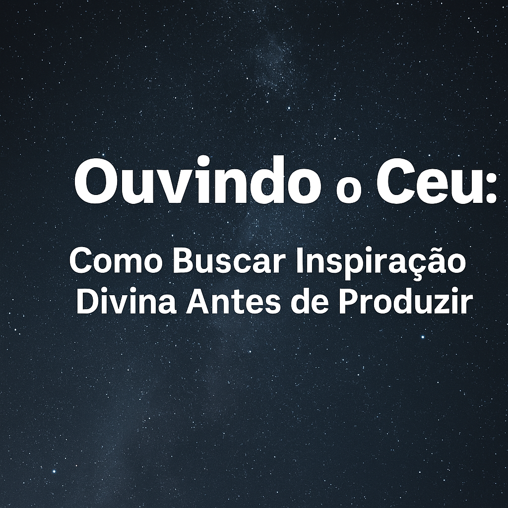 inspiração musical divina, como buscar ideias para produzir, música com propósito espiritual, produção musical cristã, criatividade e oração, ouvindo a Deus na música, blog jbushs