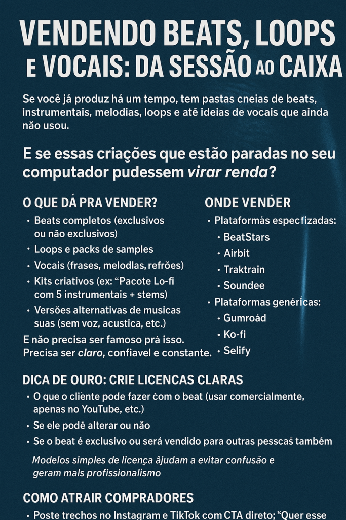 Se você já produz há um tempo, tem pastas cheias de beats, instrumentais, melodias, loops e até ideias de vocais que ainda não usou.
